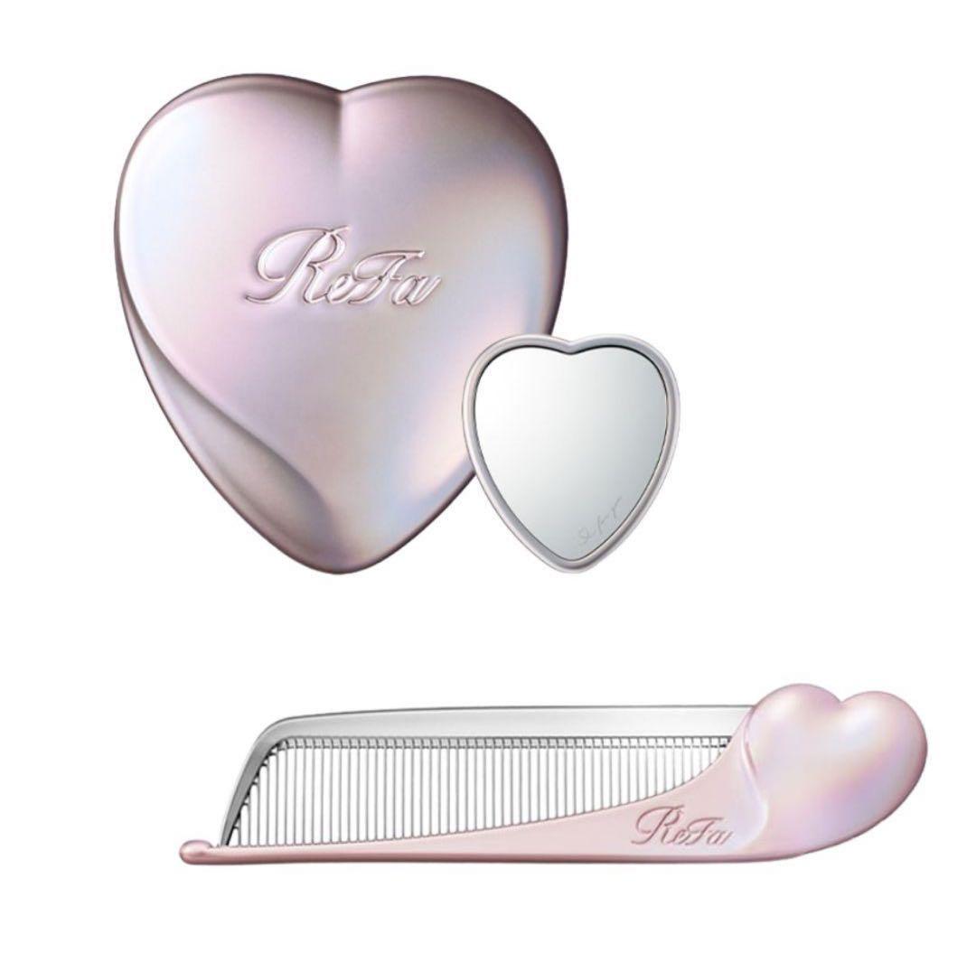 先行☆Refa リファ　ハートコームアイラ　ハートミラー　シルキーピンクセット