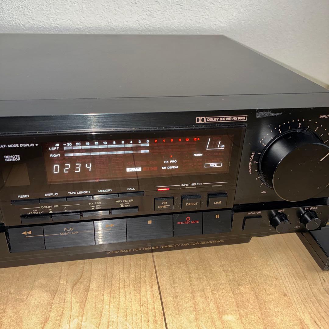 ビクター　ステレオカセットデッキ　TD-V711 3ヘッド　リモコン付属は貴重