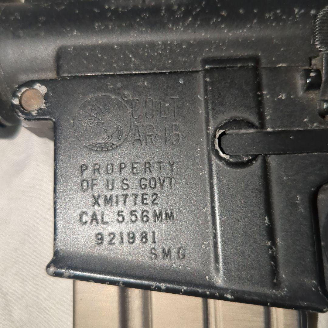 推定マルシン製　亜鉛合金製　xm177e2 モデルガン　実物マガジン付　ジャンク