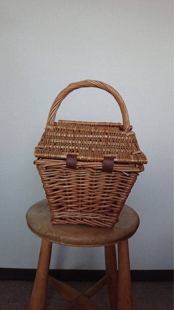 イギリス　アンティークバスケット