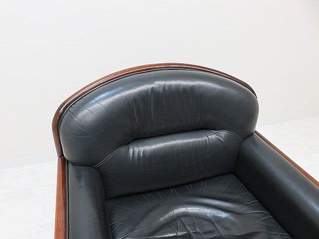 カンディハウス 「クイーン」総革パーソナルソファ　　1人掛けソファ/1Pソファ