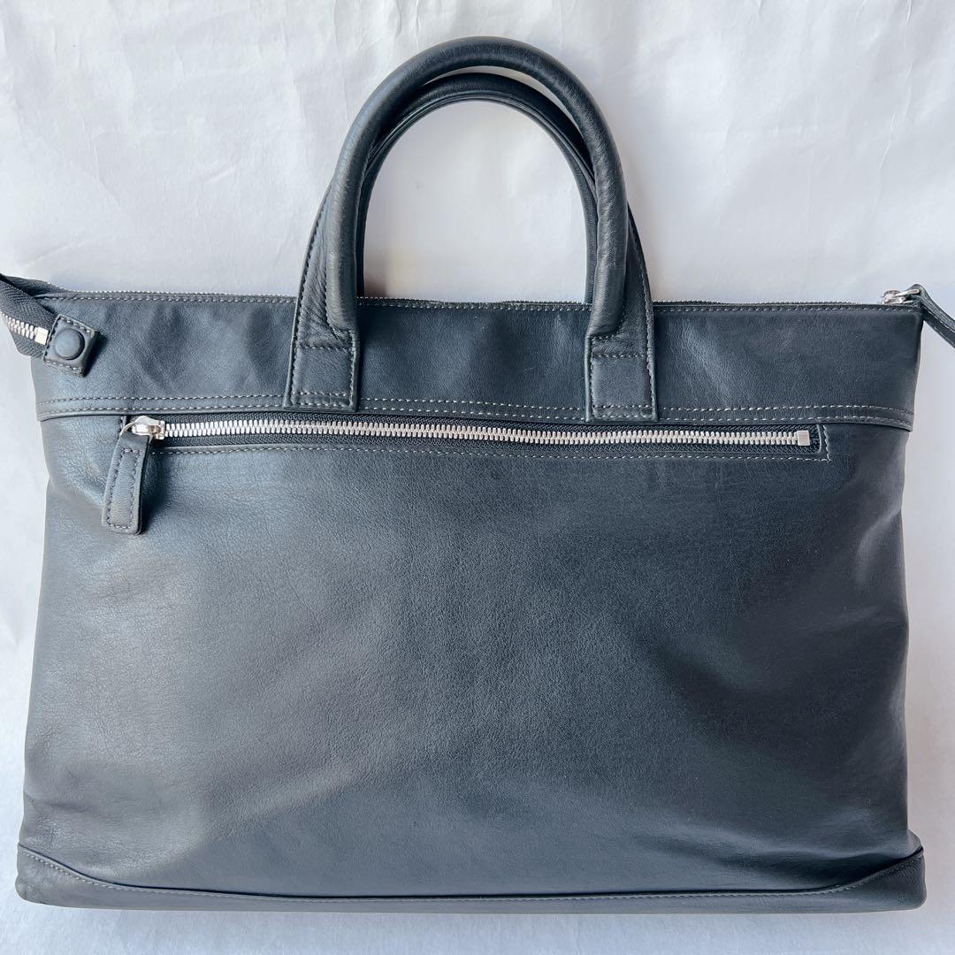 美品✨PORTER オールレザー　ビジネスバッグ　A4収納　ブリーフケース　黒