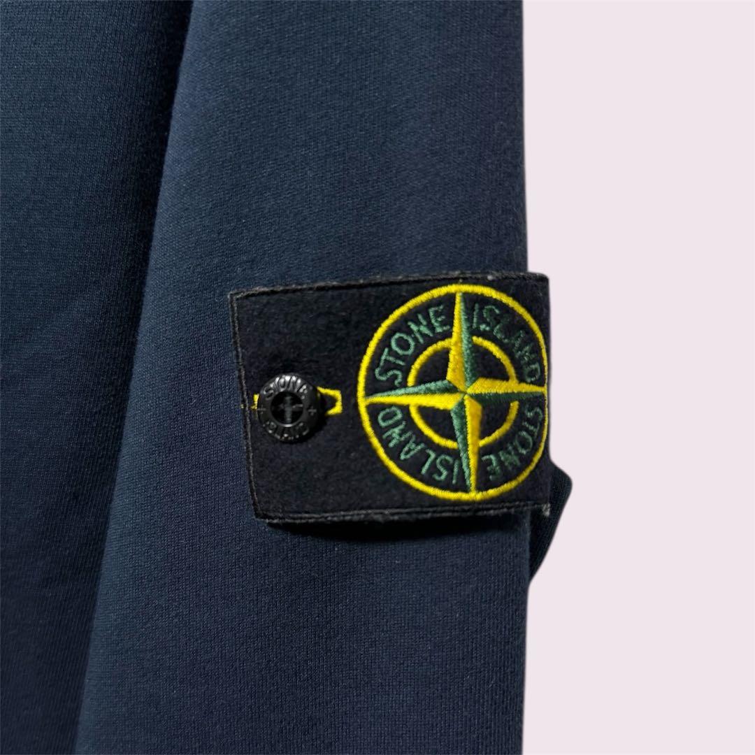 STONE  ストーンアイランド ネイビー ハーフジップスウェット