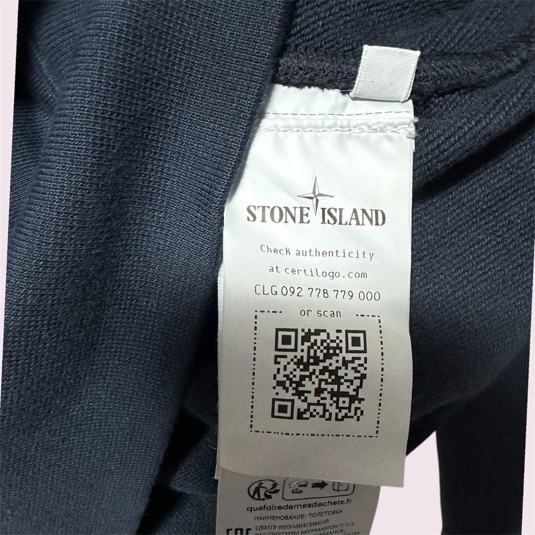 STONE  ストーンアイランド ネイビー ハーフジップスウェット