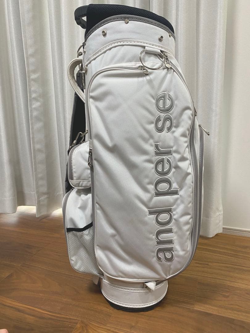 and per se キャディバッグ ホワイト　アンパスィ