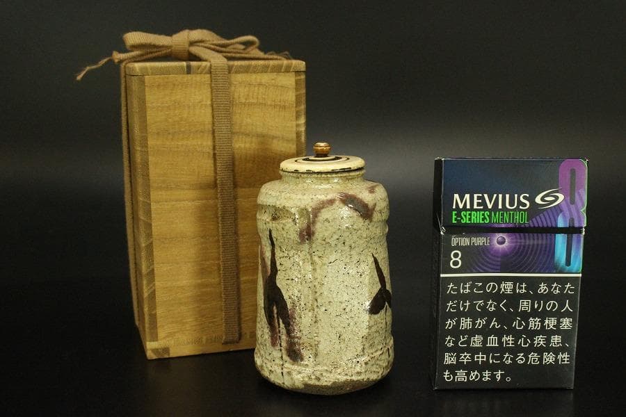 古美術 茶道具 織部 時代 茶入 良蓋(A773)