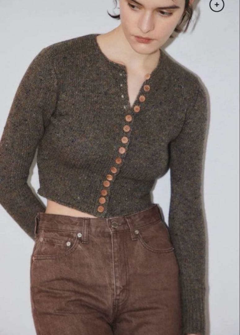 SHISHIKUI MANY BOTAN カーディガン Khaki メニボ