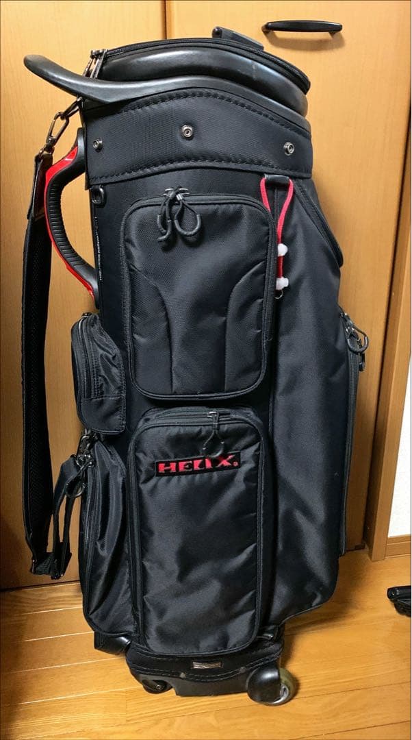 【HK様】HELIX キャディバッグ 4輪キャスター式 旅行用