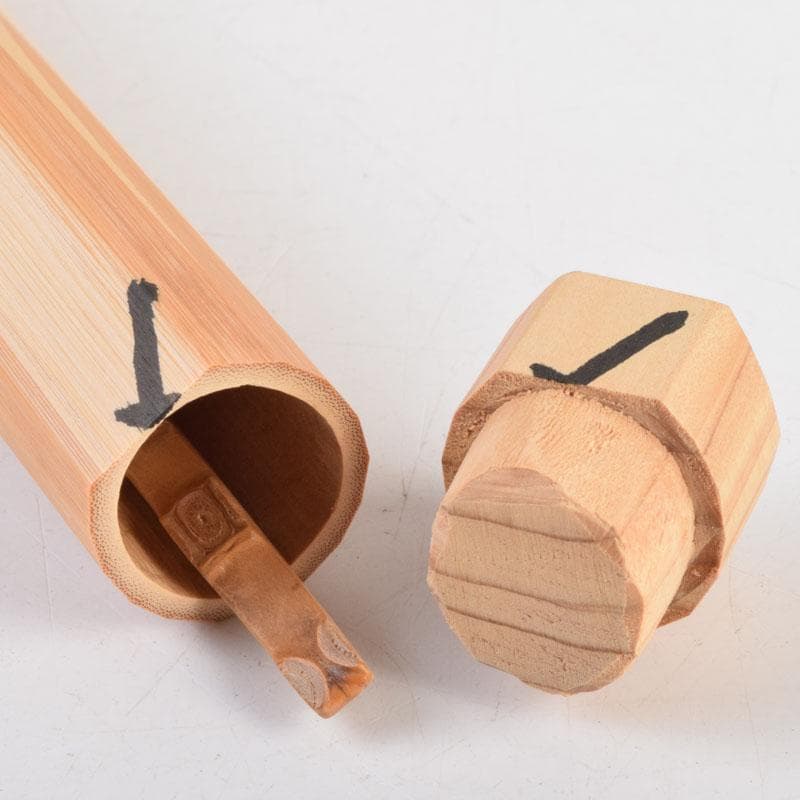 茶道具　宮下竹憲作　茶杓　久方の　前大徳　法谷文雅書付 　共筒共箱　V　9022