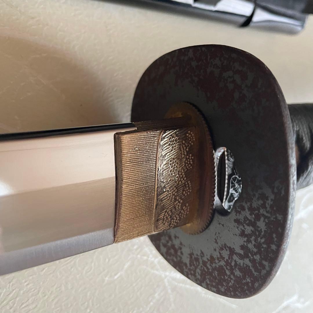 模造刀 日本刀 樋入り刀身　のたれ刃紋 武具 刀剣 刀置き　美品　高級品　w7