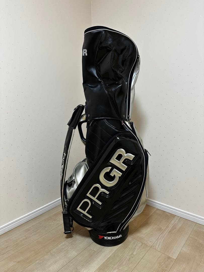 PRGR キャディバッグ ブラック/ホワイト
