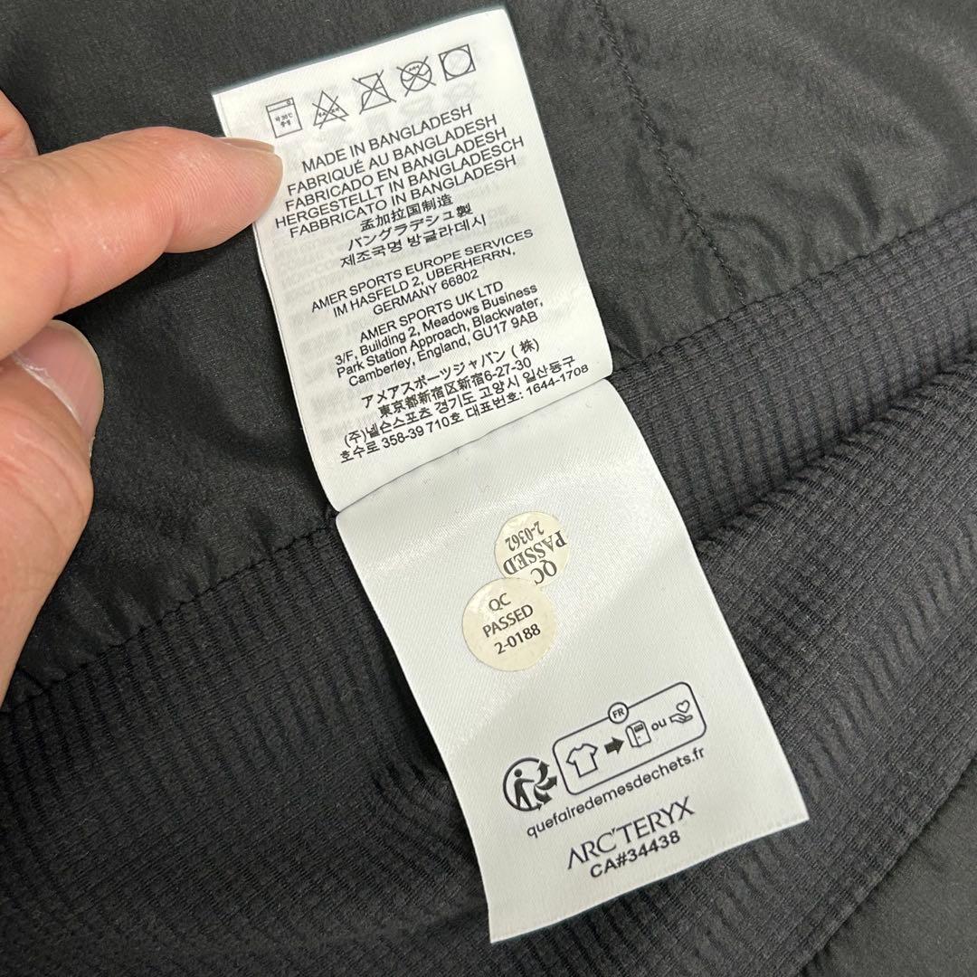 【美品】 ARC'TERYX ATOM SL VEST M 黒 アークテリクス