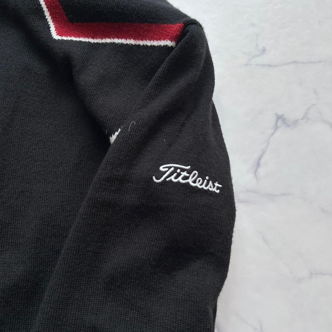 XL 美品 タイトリスト ブルゾン ジャンパー ジャケット ダブルジップ 黒