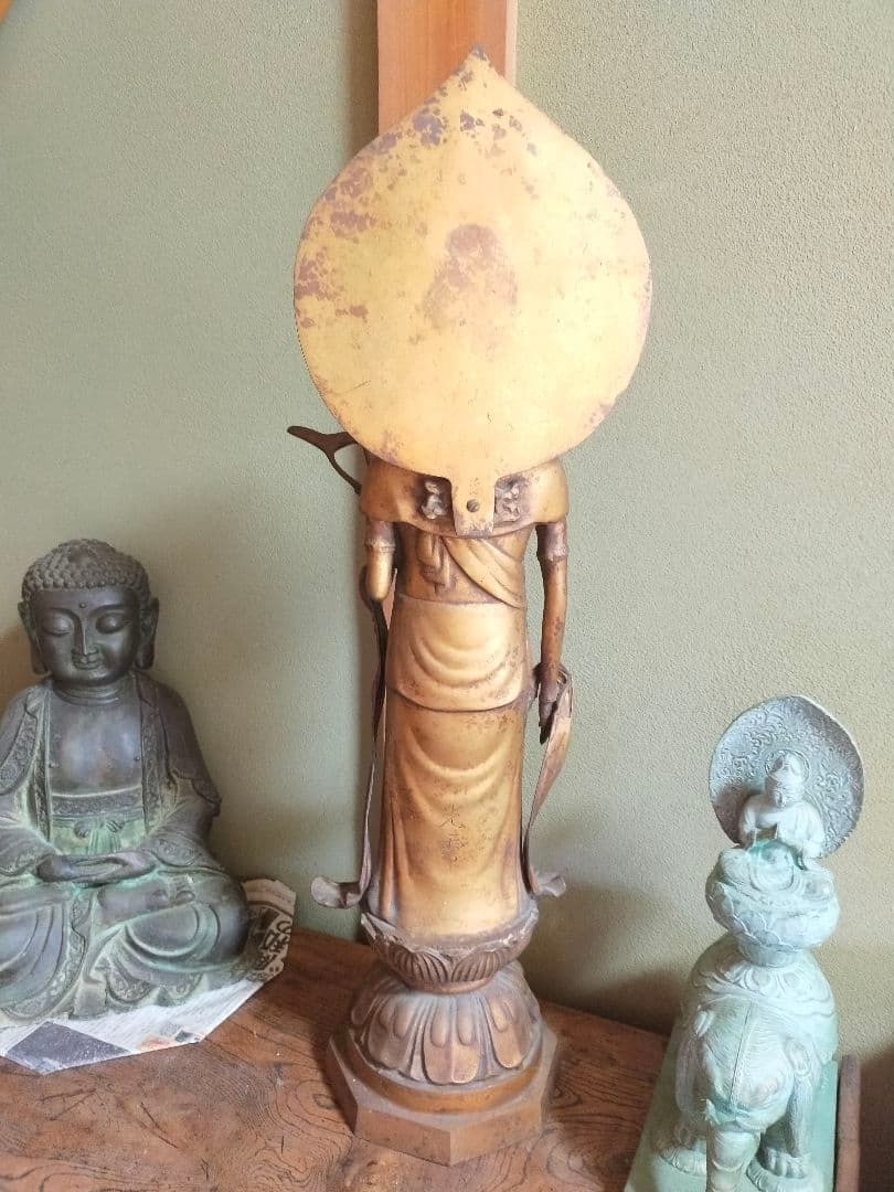 ♥大きな♥観音像♥立像【光雲】高７２３ｍｍ　銅製　観音様　ブロンズ像　仏像　骨董