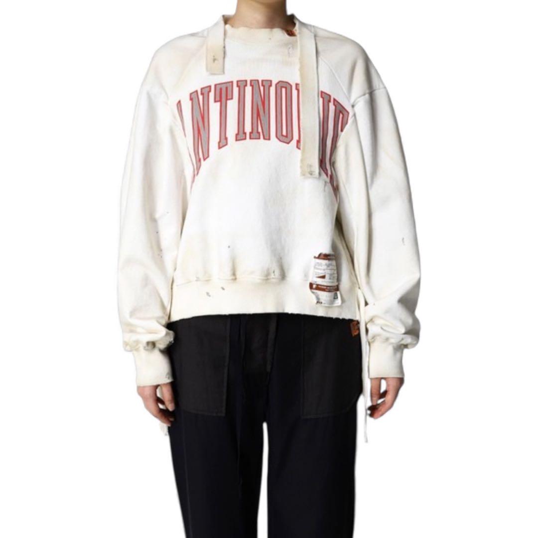 22AW ミハラヤスヒロ ビンテージ加工スウェット ドッキング襤褸