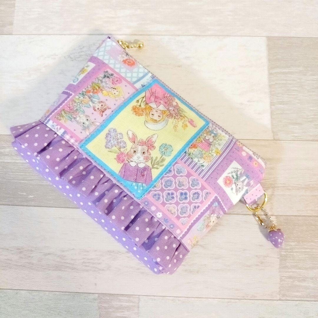 専用☆フリル付き巾着ミニバッグ＆ポーチ☆ ジョリーフルール