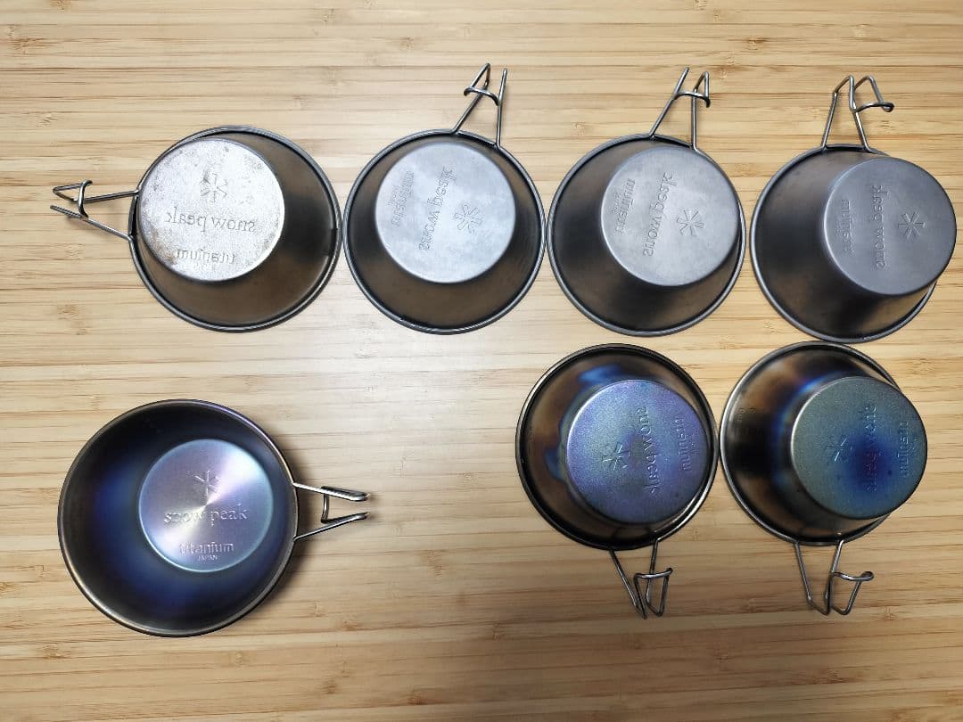  Peak シェラカップ 7個セット チタン製