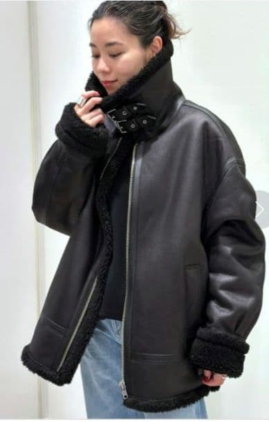 イケPさま専有　AP STUDIO 別注DUNST ライダースムートン