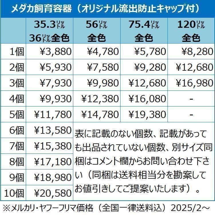 メダカ飼育ケース 56㍑x5個 白黒灰あり オーバーフロー 金魚屋外飼育容器