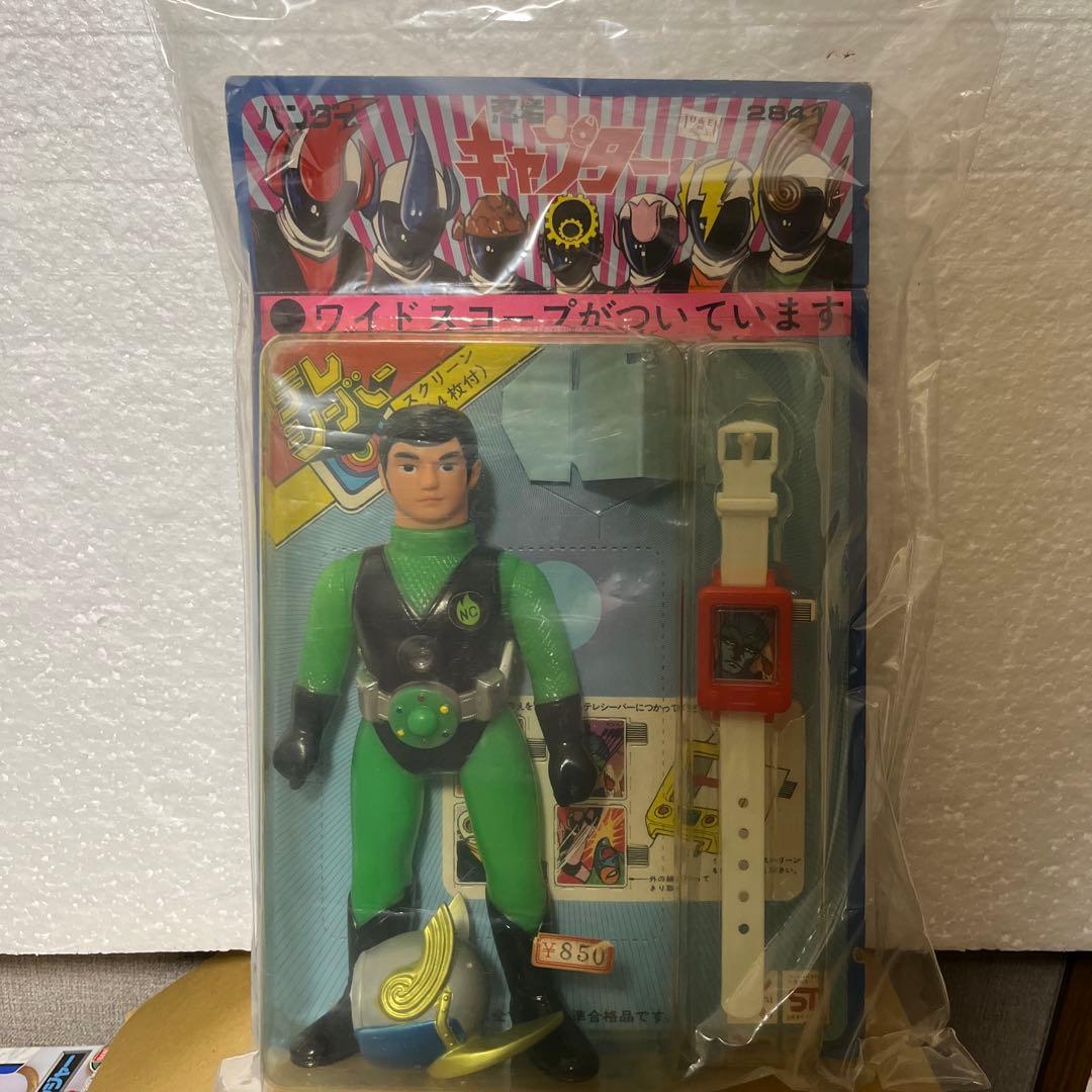 ⚠️デッドストック　忍者キャプター　風忍　スタンダード　ソフビ　面取れ　当時物