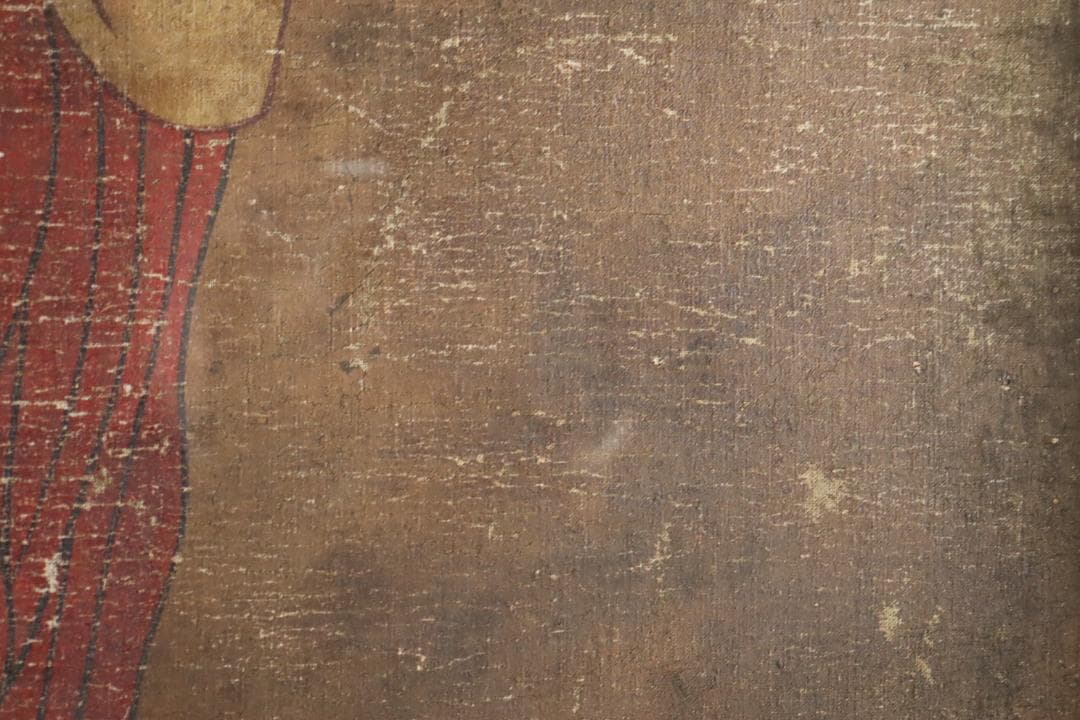 仏教美術 「阿弥陀如来図」 彩色 肉筆 60号 高麗仏画 時代古玩 唐物骨董