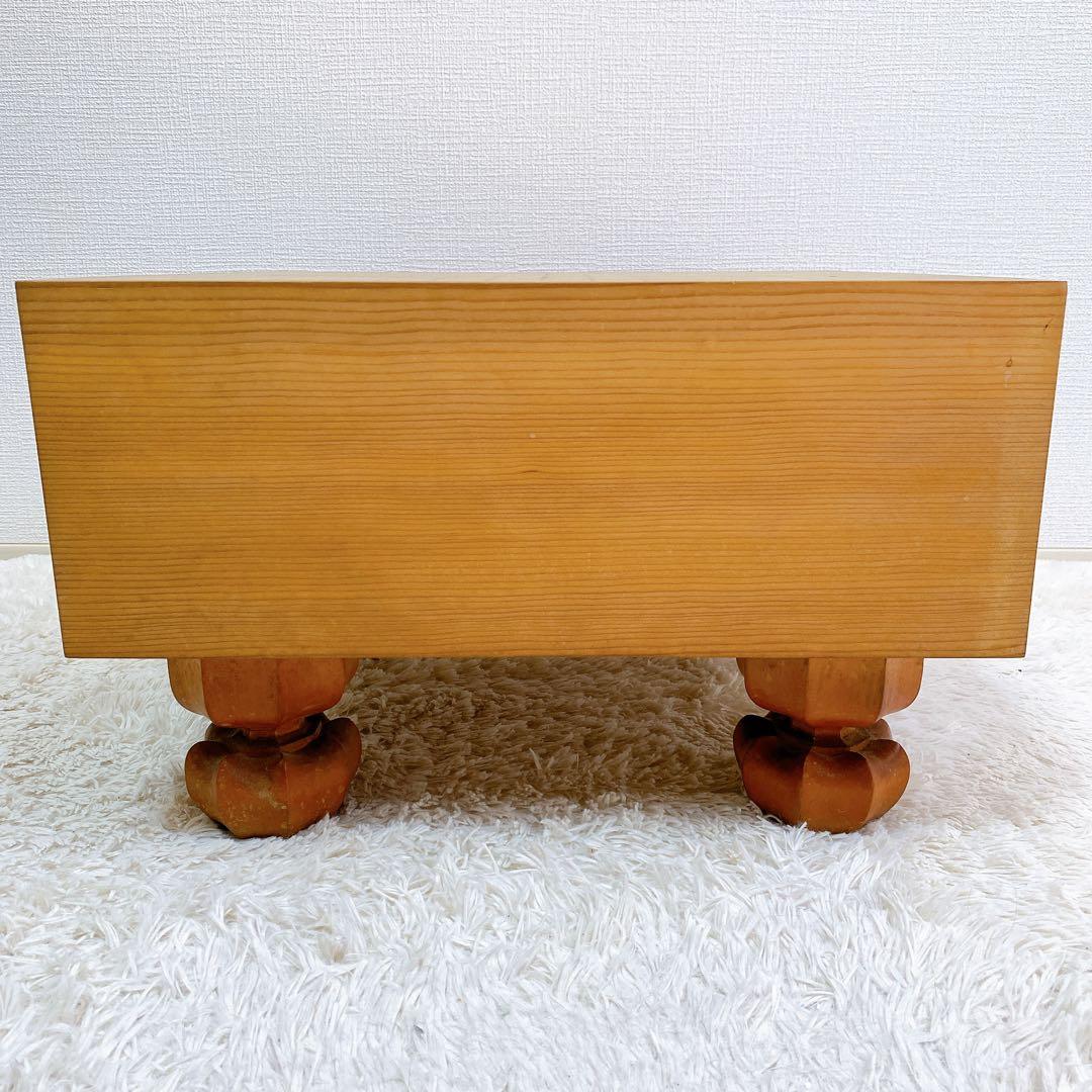 こうぴ　【希少】脚付 極厚 足付 碁盤 天地柾目