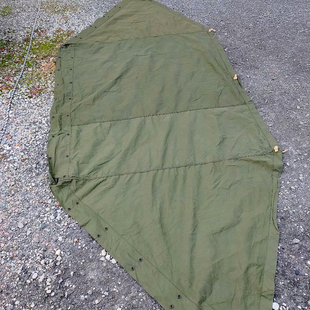 アメリカ軍　パップテント　ハーフテント　シェルター　グラウンドシート　70s