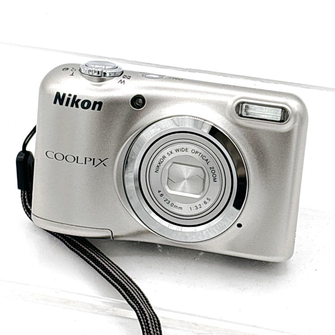 Nikon COOLPIX A10 シルバー 動作確認済 ストラップ付 単三式