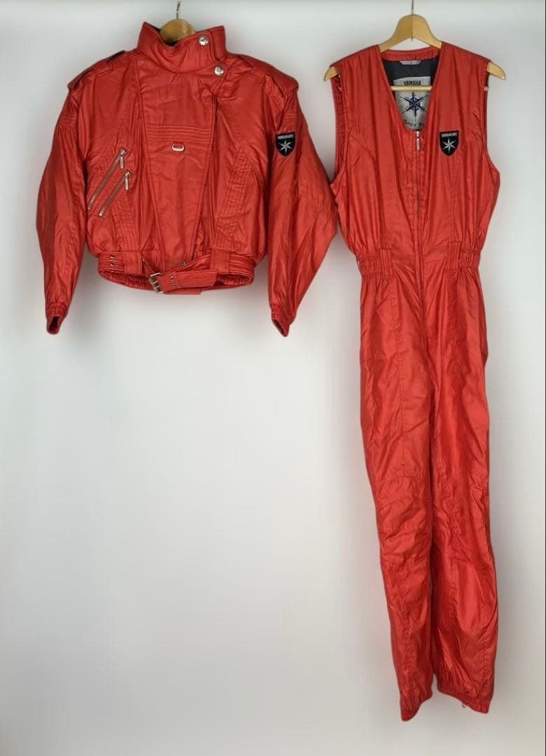 YAMAHA スキーウエア上下セット レディースL　オレンジ色