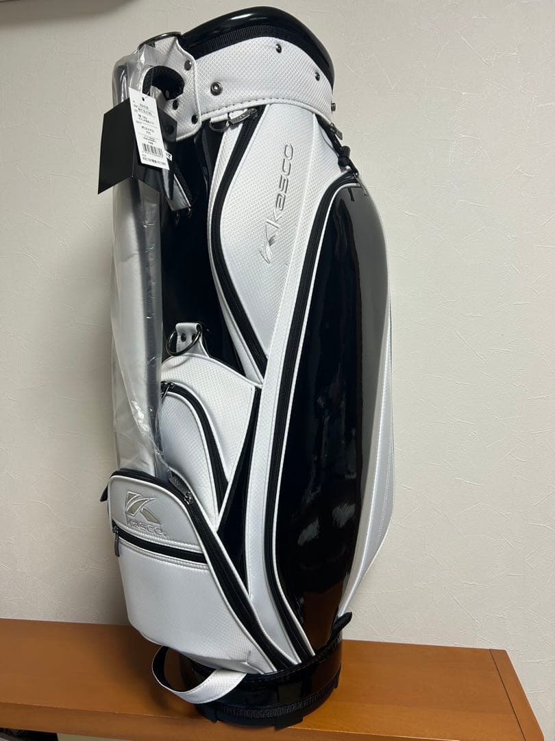 【新品未使用】Kasco MR-1108 ゴルフバッグ ホワイト/ブラック