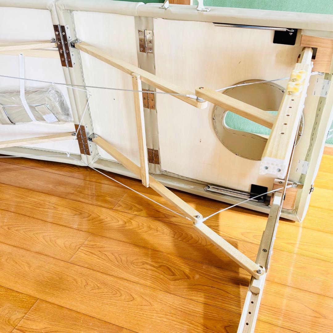 折りたたみベッド リクライニング機能付き ベージュ