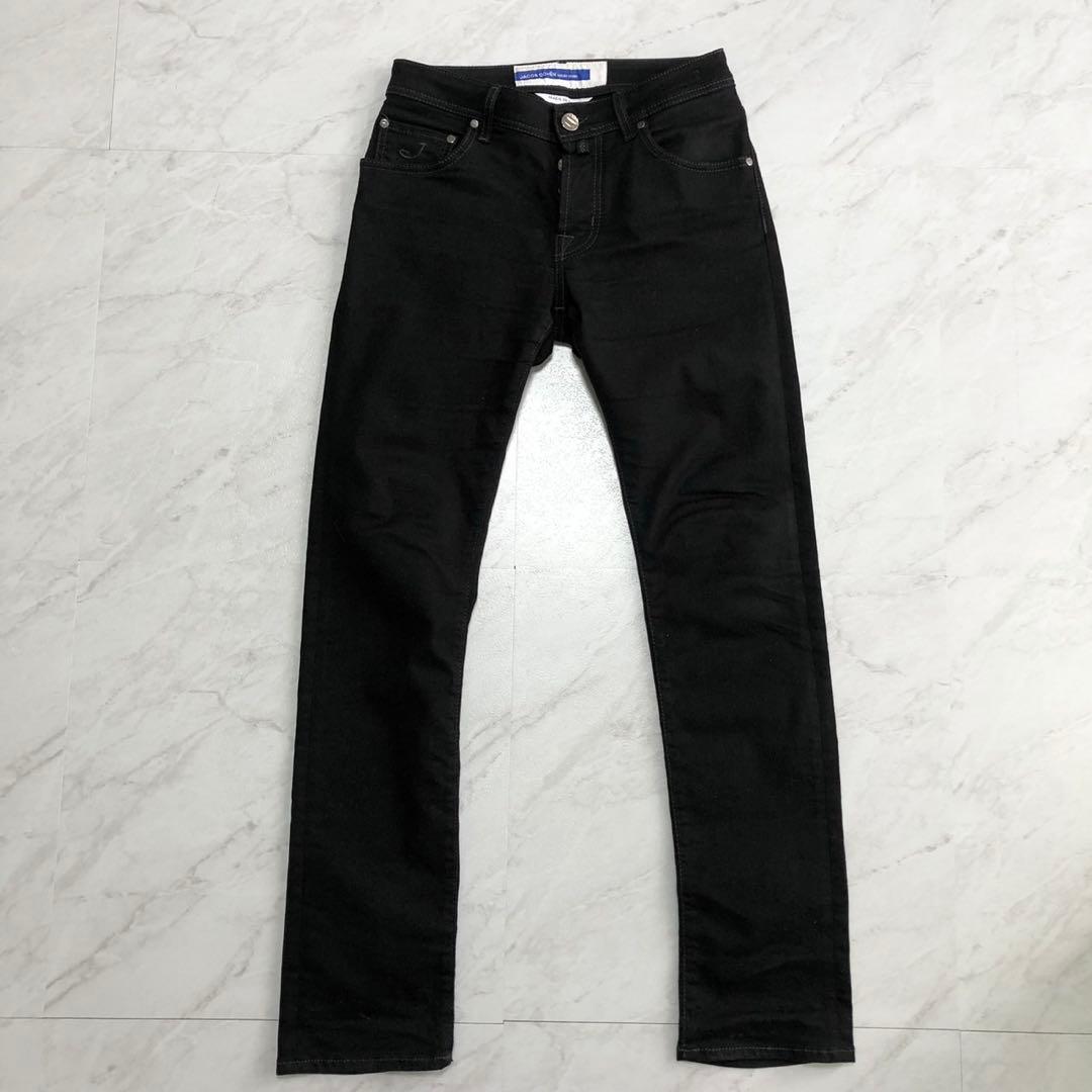 【美品 近年モデル】ヤコブコーエン デニム NICK ブラック ハラコ 29