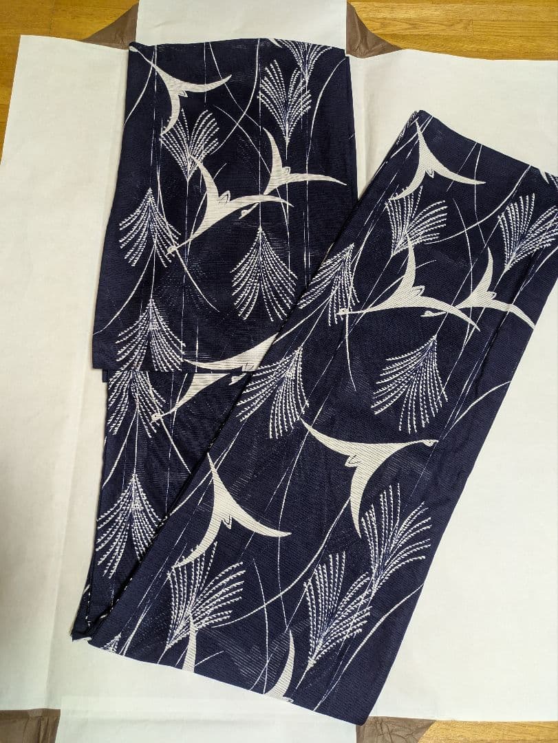 綿絽浴衣 丈１６０　広衿仕立て