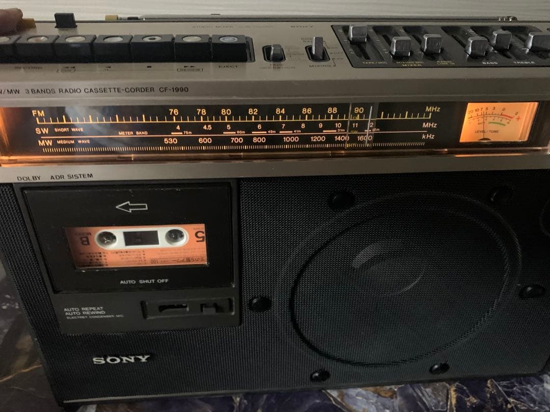 SONY ソニー CF-1990 ラジカセ FM/SW/MW 3バンド中古動作品