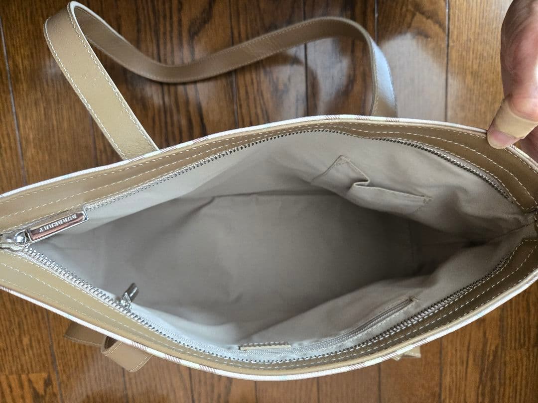 ピンク系チェック トートバッグ