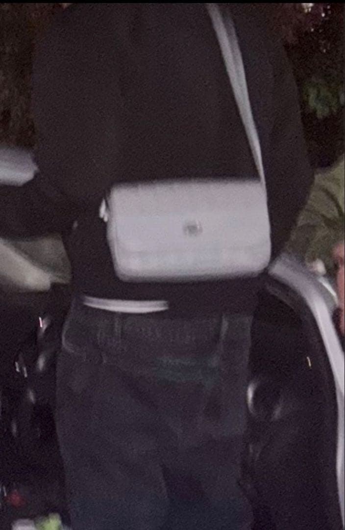 LACOSTE 幾何学模様 ショルダーバッグ グレー