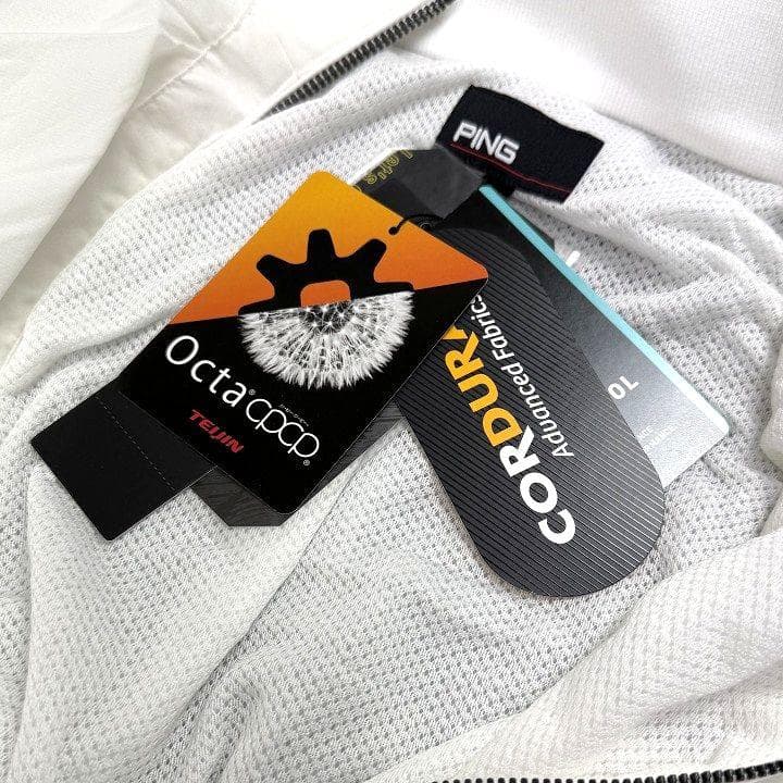 新品 PING ピン ゴルフ 高機能 ドッキング ブルゾン ジャケット 白 LL