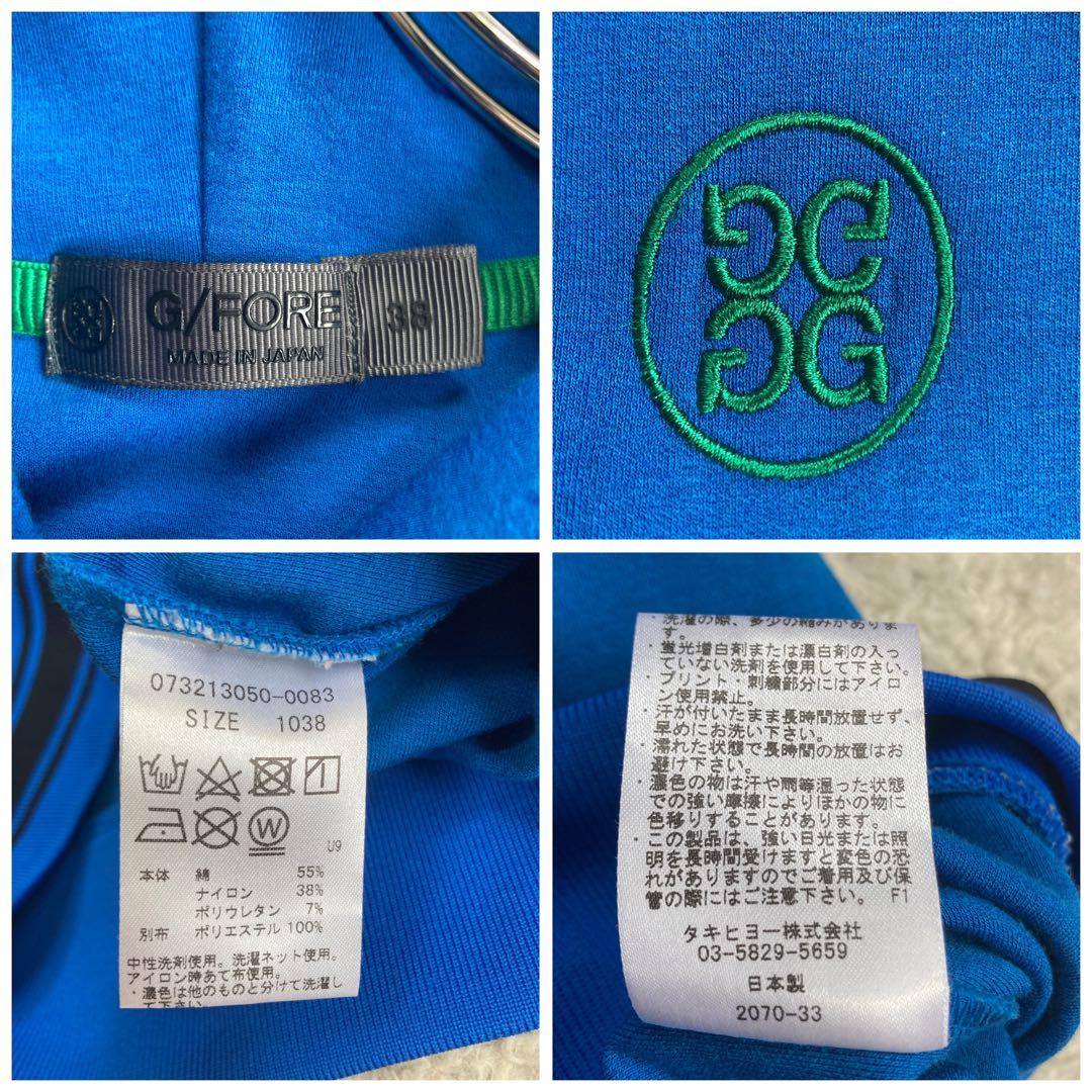 極美品・近年モデル✨G/FORE　ゴルフウェア　パーカー　リブ　ロゴ刺繍　M位