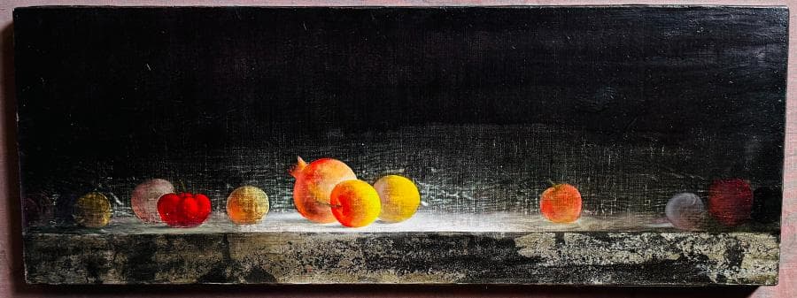 2001年 藤井武 油彩 F22号 縦24cm 横66cm 世界に1枚の絵