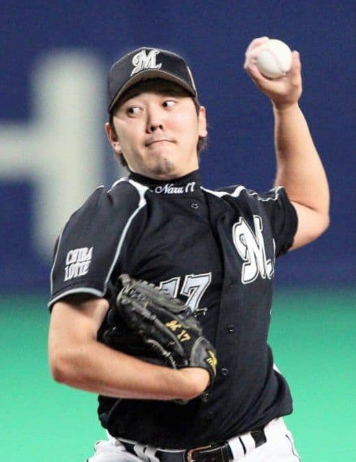 【当時物】千葉　ロッテ　マリーンズ　成瀬　ビジター　ユニフォーム　デサント　M