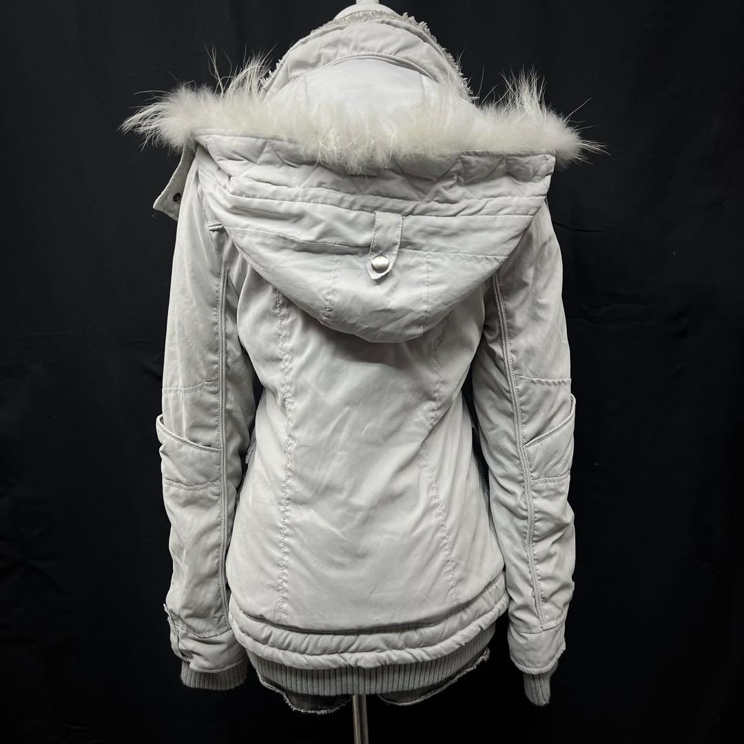 平成ギャル　y2k グランジ　ダークコア　 ファー付き　モッズコート　ギミック