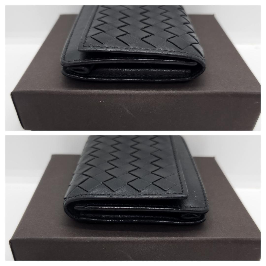 美品 ボッテガヴェネタ イントレチャート カードケース 名刺入 ブラック レザー