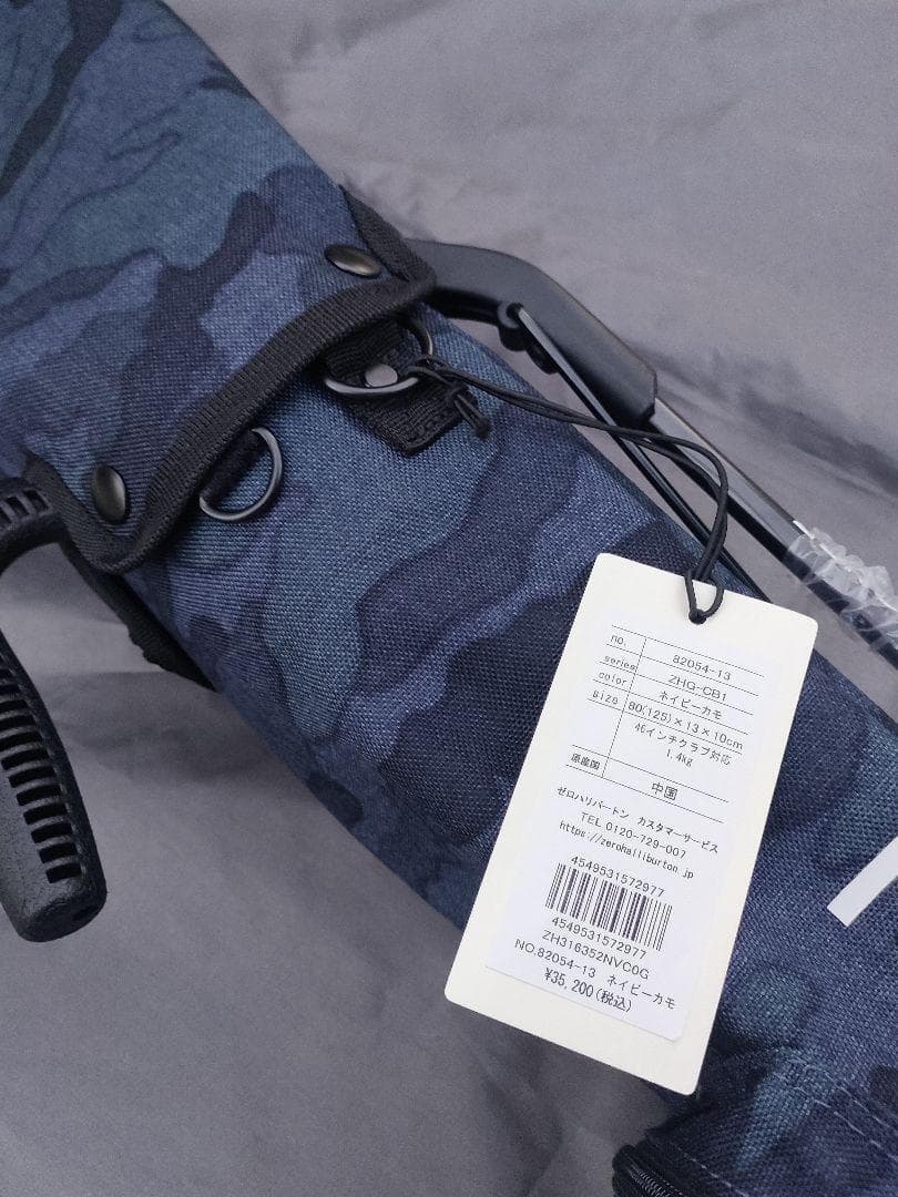 未使用品 ゼロハリバートン ネイビーカモ ゴルフバッグ ミニキャディバッグ