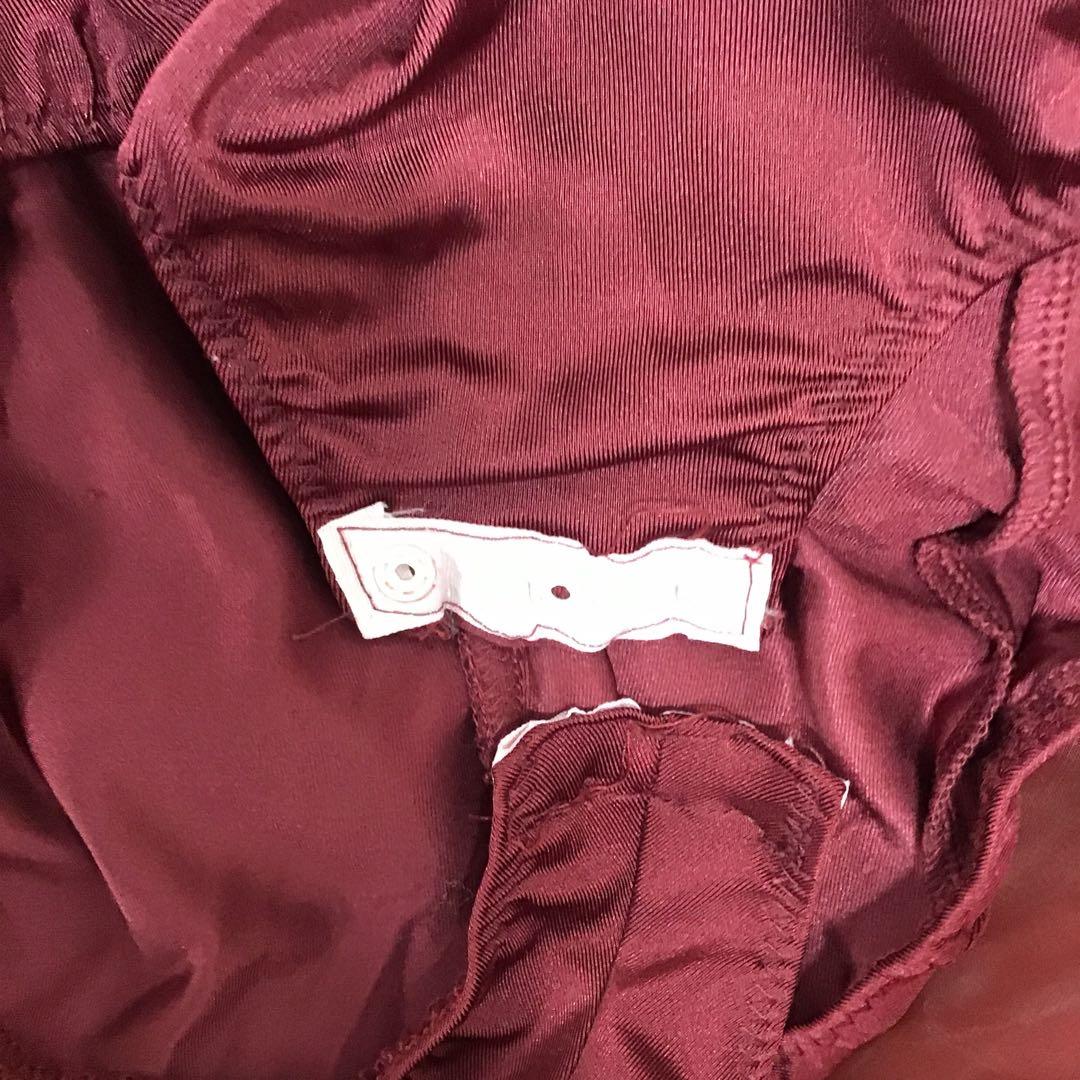 社交ダンス　ドレス　VeRtigo ドレス　えんじ色　グラデーションスカート