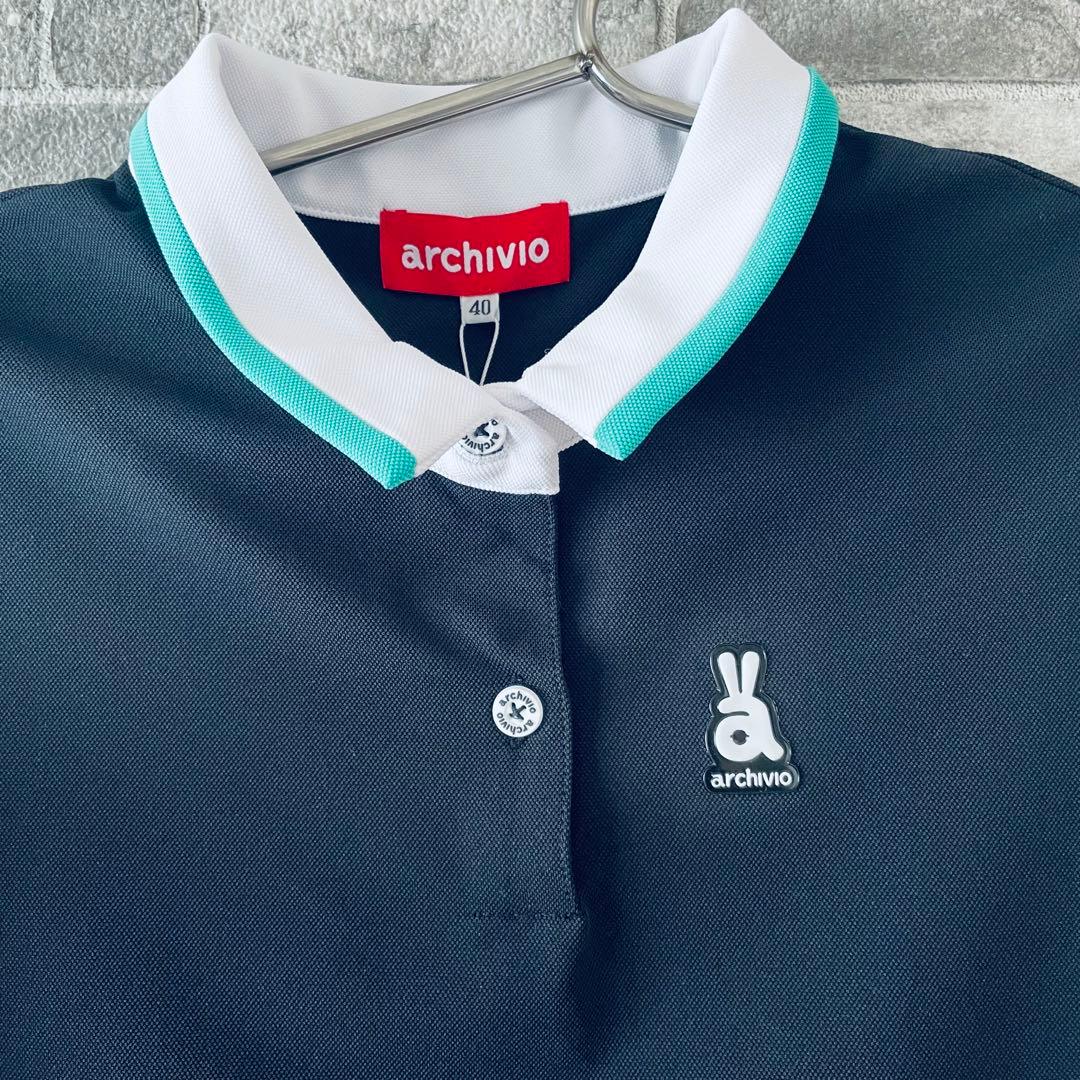 新品 アルチビオ レディース ノースリーブ ポロシャツ サイズ40 L ゴルフ