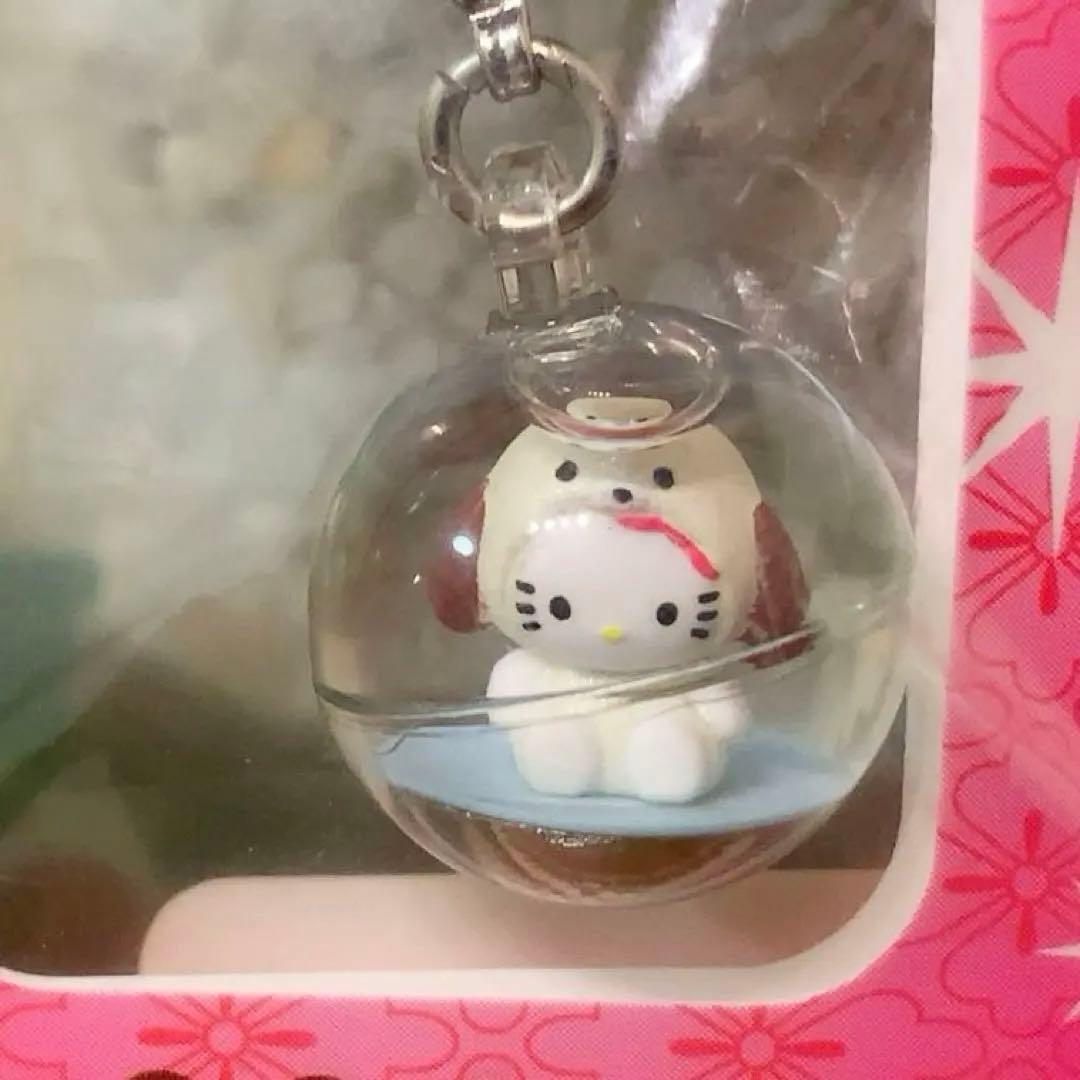 【希少】ハローキティ 根付 　十二支　戌　水入り丸玉　ファスナーマスコット　レア