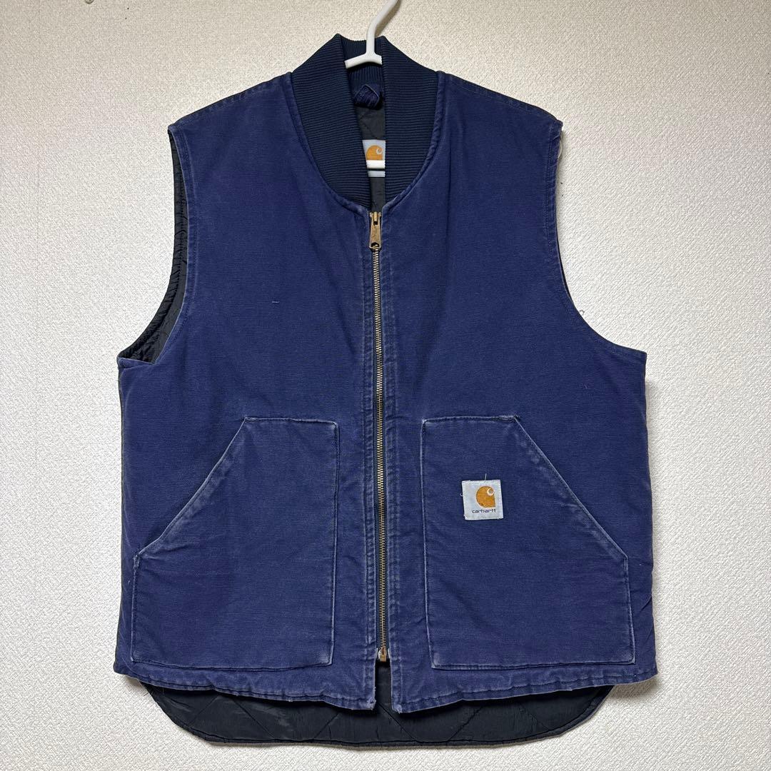 Carhartt ダックベスト ネイビー 90s タグ欠損