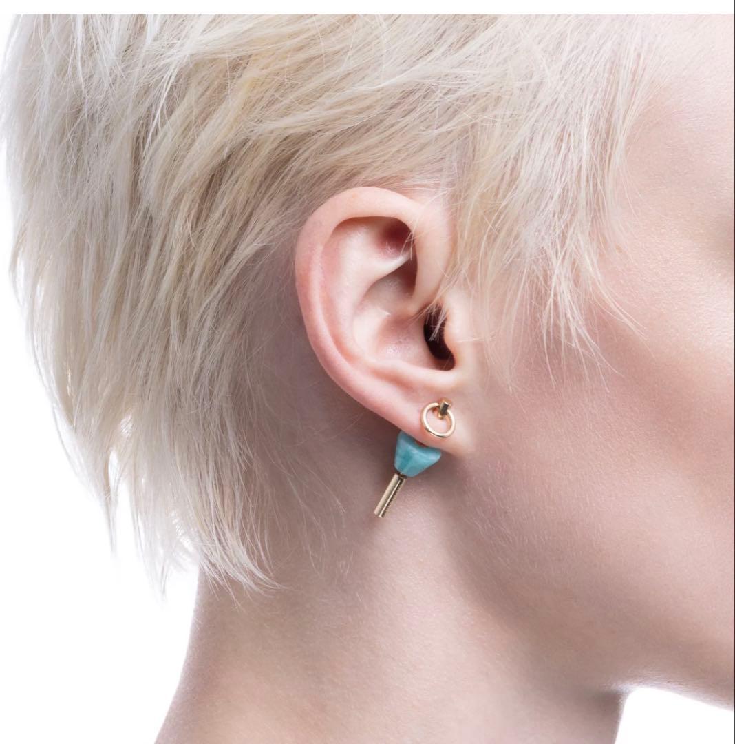 Hirotaka ドアノッカーピアス⭐︎アマゾナイト