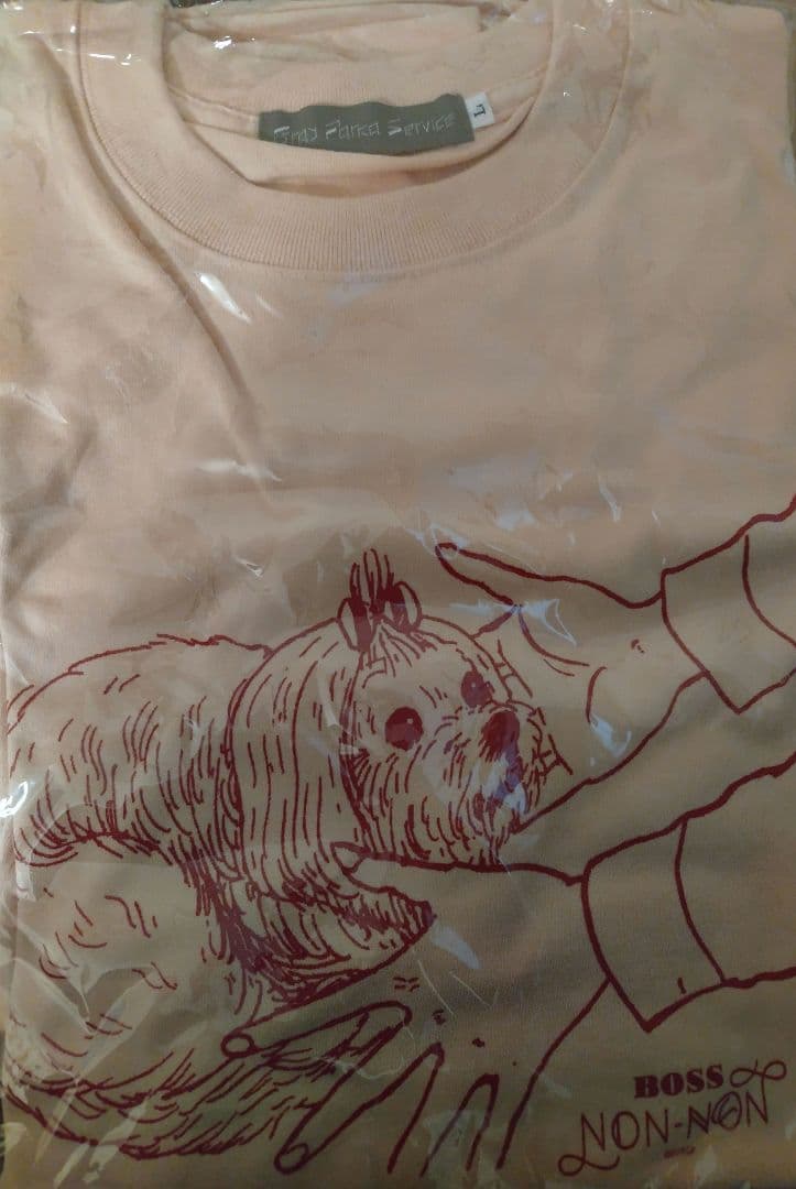 ノンノン親分 ロングTシャツ ベージュ Lサイズ 伊藤潤二展