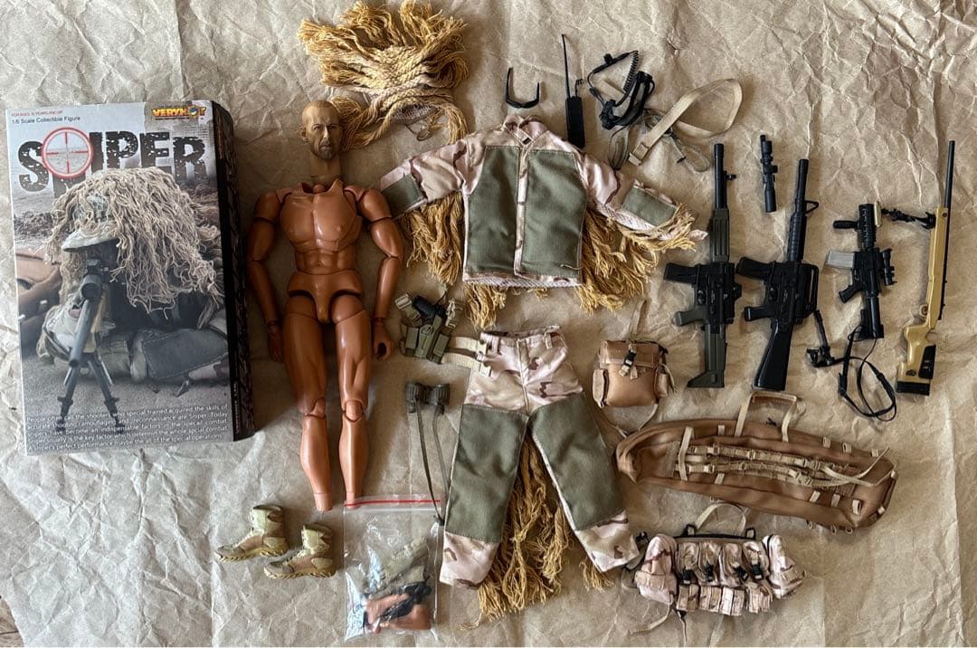 廃盤　VERYHOT社 アクション ミリタリー 狙撃　コスチューム　本体　セット